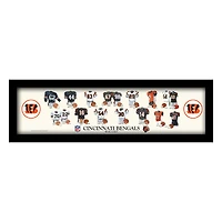 Cincinnati Bengals 12" x 36" Team Uniform Heritage Framed Wall Art