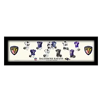 Baltimore Ravens 12" x 36" Team Uniform Heritage Framed Wall Art