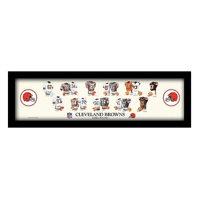 Cleveland Browns 12" x 36" Team Uniform Heritage Framed Wall Art