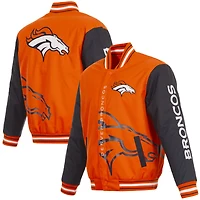 Men's JH Design Orange Denver Broncos Twill Full-Snap Jacket