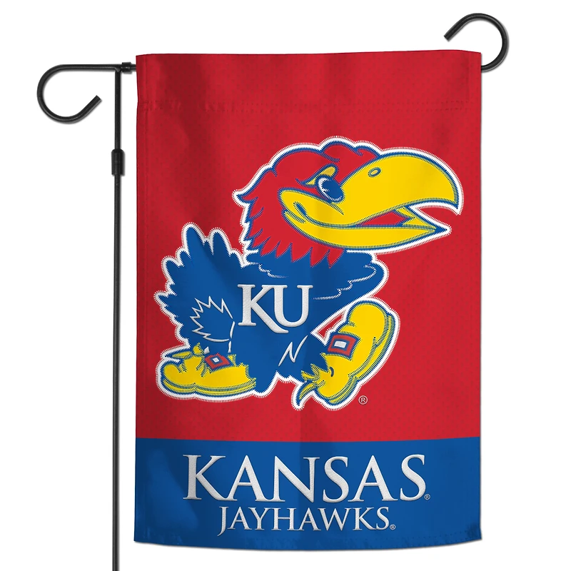 WinCraft Kansas Jayhawks 12" x 18" Applique Garden Flag