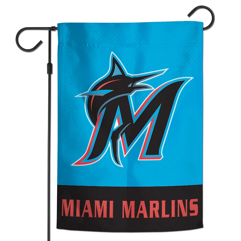 WinCraft Miami Marlins 12" x 18" Applique Garden Flag