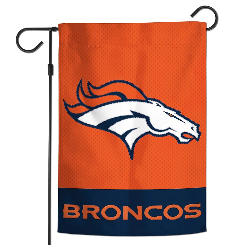 WinCraft Denver Broncos 12" x 18" Applique Garden Flag