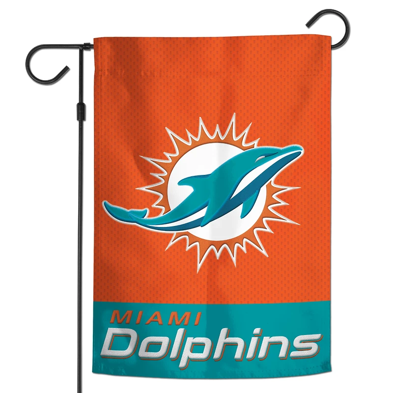 WinCraft Miami Dolphins 12" x 18" Applique Garden Flag