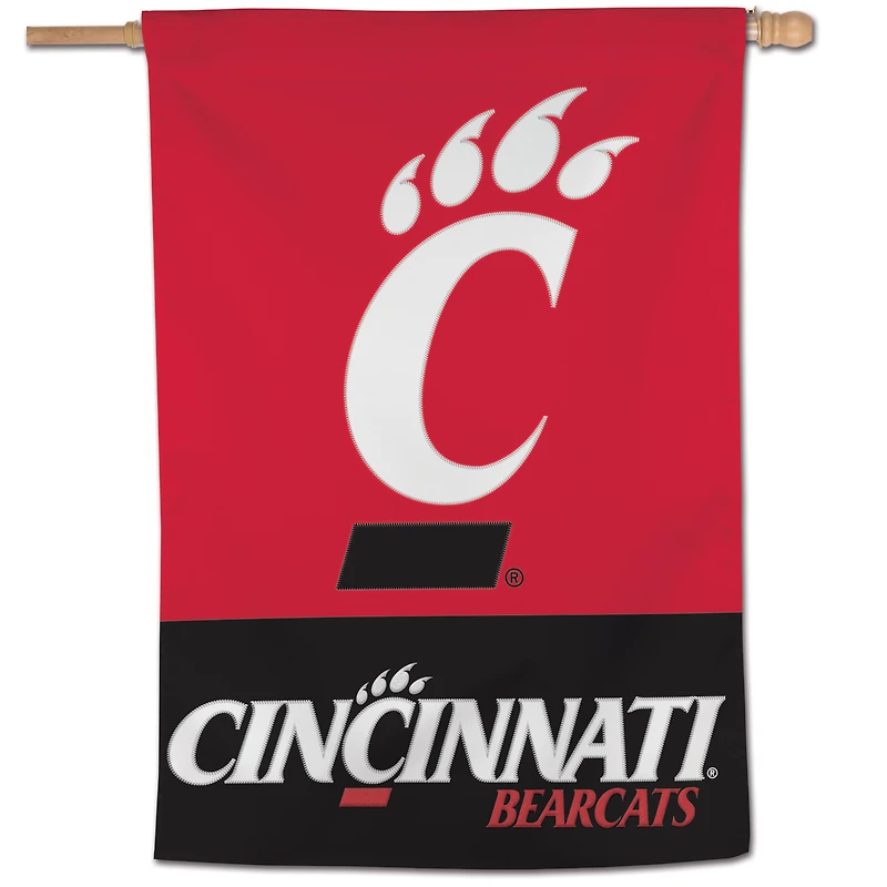 WinCraft Cincinnati Bearcats 28" x 40" Applique Vertical Banner