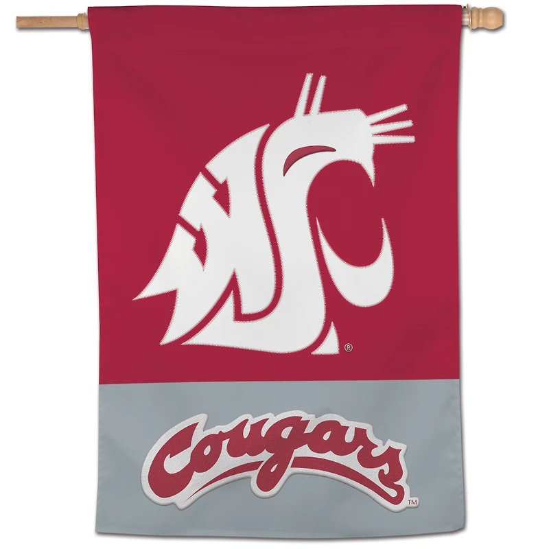 WinCraft Washington State Cougars 28" x 40" Applique Vertical Banner