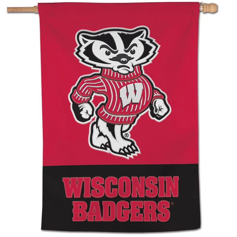 WinCraft Wisconsin Badgers 28" x 40" Applique Vertical Banner