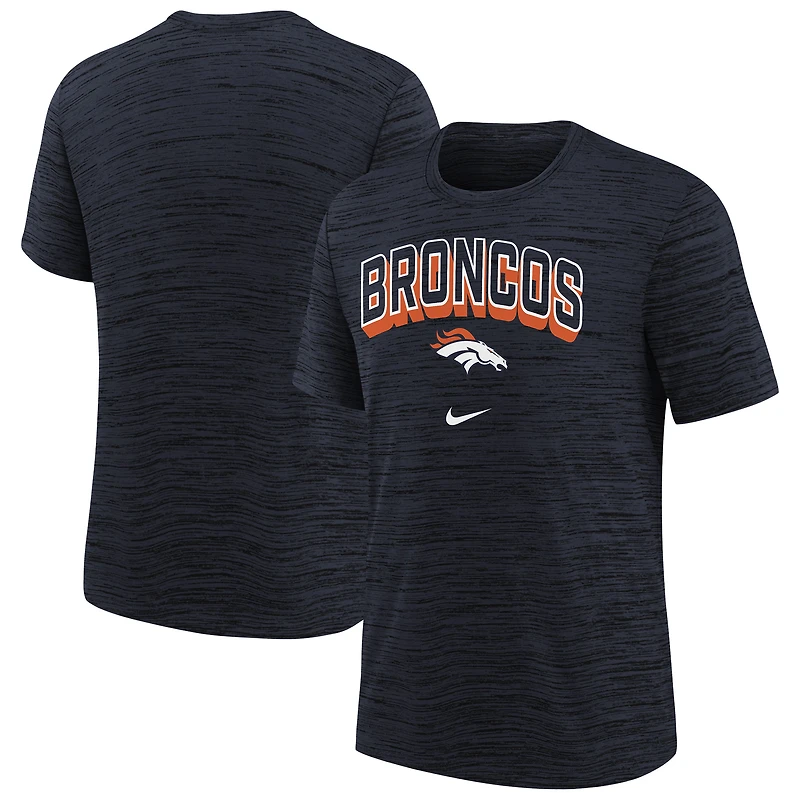 Youth Nike Navy Denver Broncos Sideline Velocity Performance T-Shirt