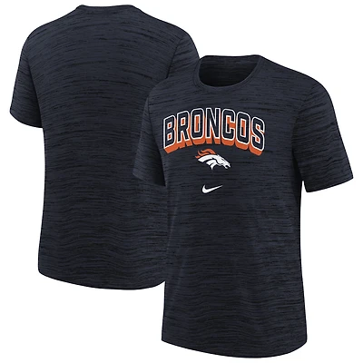 Youth Nike  Navy Denver Broncos Sideline Velocity Performance T-Shirt
