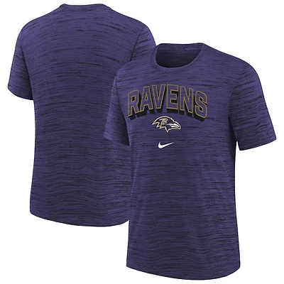 Youth Nike  Purple Baltimore Ravens Sideline Velocity Performance T-Shirt