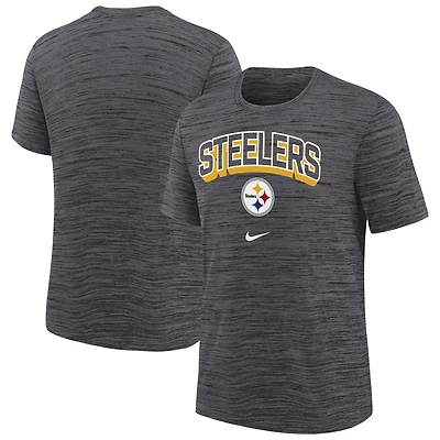 Youth Nike  Heather Gray Pittsburgh Steelers Sideline Velocity Performance T-Shirt