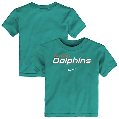 Toddler Nike Aqua Miami Dolphins Wordmark T-Shirt