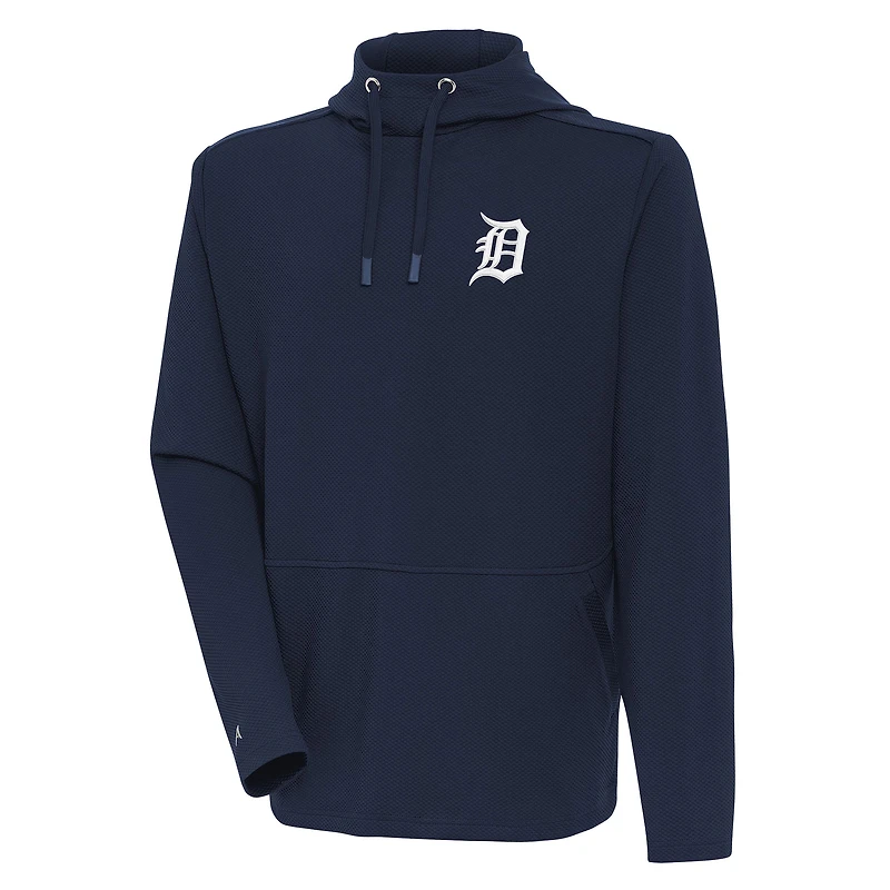 Men's Antigua  Navy Detroit Tigers Pullover Hoodie