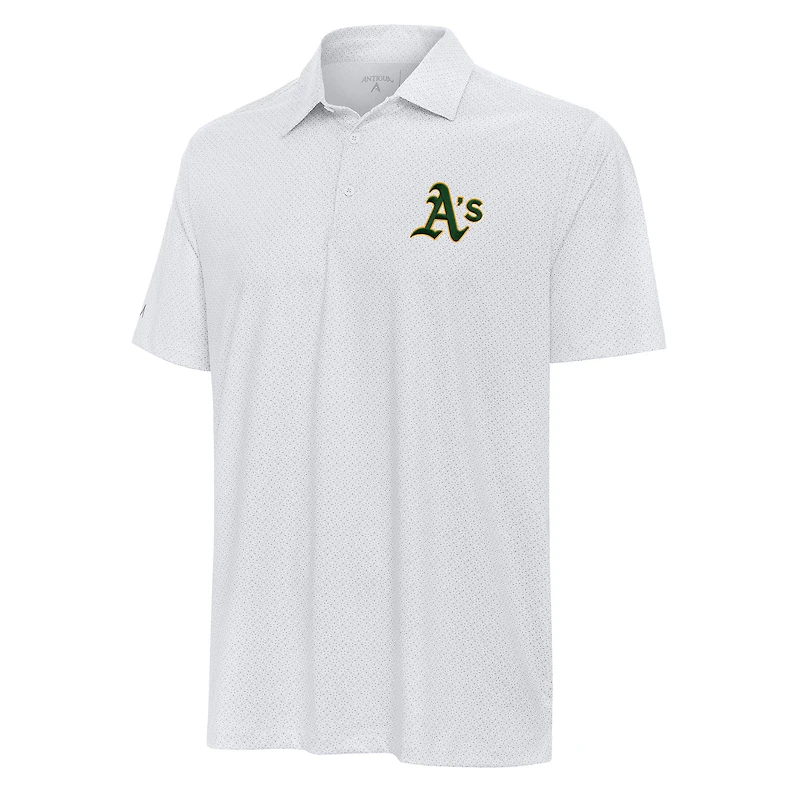 Men's Antigua White Athletics Whirl Polo