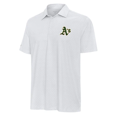 Men's Antigua White Athletics Whirl Polo