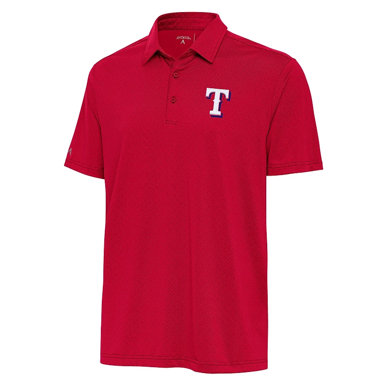 Men's Antigua Red Texas Rangers Whirl Polo