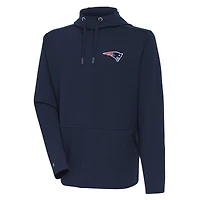 Men's Antigua Navy New England Patriots Pure Honeycomb Pullover Hoodie