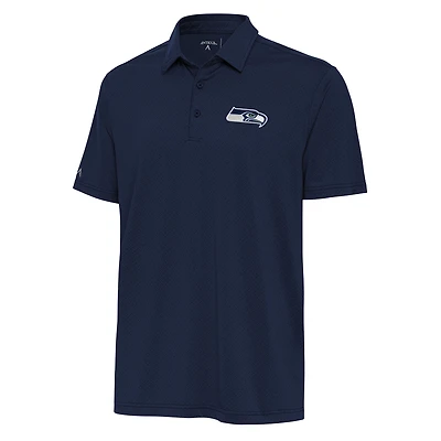 Men's Antigua College Navy Seattle Seahawks Whirl Polo