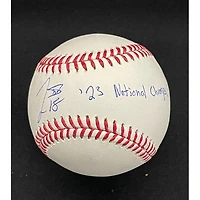 Tre Morgan Tampa Bay Rays Autographed Baseball with "'23 National Champs!" Inscription