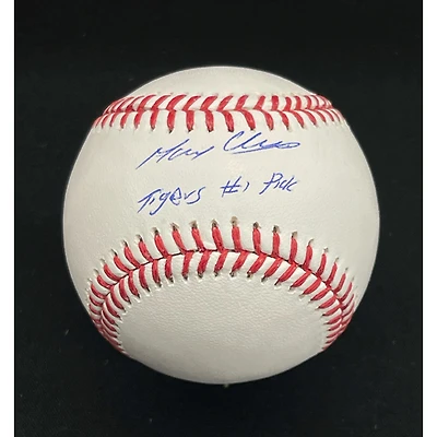 Max Clark Detroit Tigers Autographed Baseball with "Tigers #1 Pick" Inscription