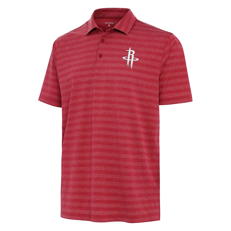 Men's Antigua  Heather Red Houston Rockets Urge Polo