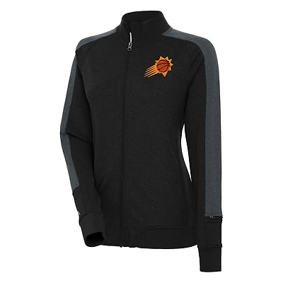 Women's Antigua  Black Phoenix Suns Strike Full-Zip Track Jacket