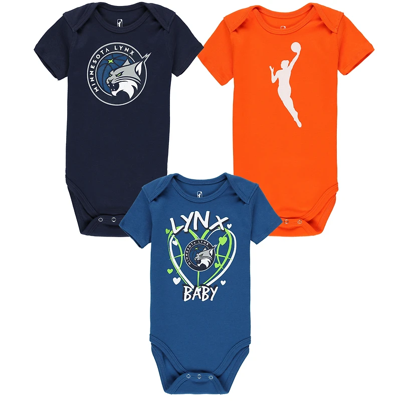 Infant Outerstuff Minnesota Lynx Slide Home 3-Piece Creeper Set