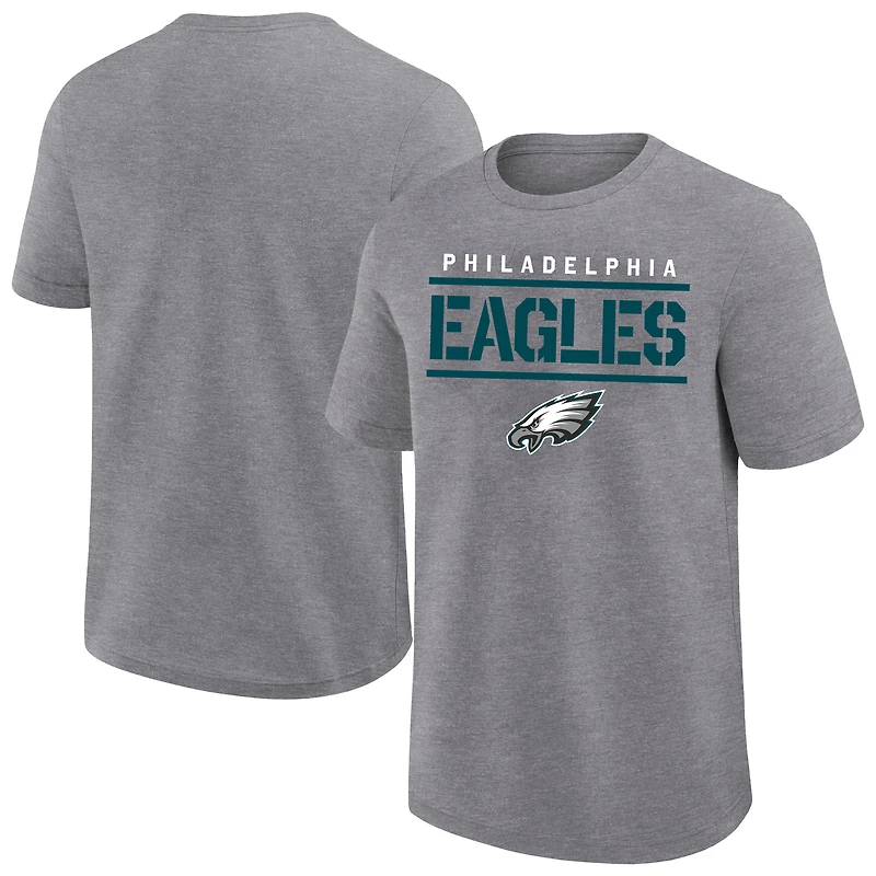 Men's Fanatics Heather Gray Philadelphia Eagles Big & Tall Top Notch T-Shirt
