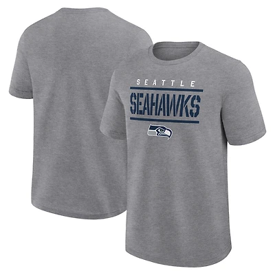 Men's Fanatics Heather Gray Seattle Seahawks Big & Tall Top Notch T-Shirt