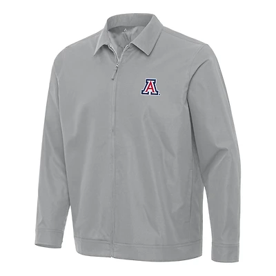 Men's Antigua  Gray Arizona Wildcats Pivot Full-Zip Jacket