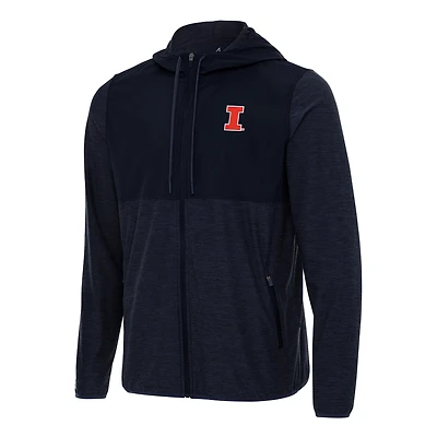 Men's Antigua Navy Illinois Fighting Illini Sway Full-Zip Hoodie Jacket
