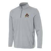 Men's Antigua  Gray ECU Pirates Perilous Quarter-Zip Sweatshirt