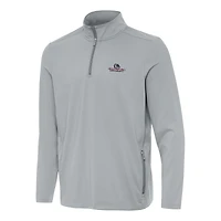 Men's Antigua  Gray Gonzaga Bulldogs Perilous Quarter-Zip Sweatshirt