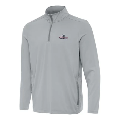 Men's Antigua  Gray Gonzaga Bulldogs Perilous Quarter-Zip Sweatshirt