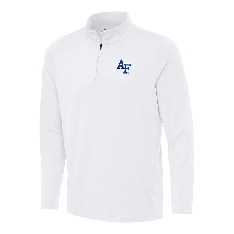 Men's Antigua White Air Force Falcons Reprocess Quarter-Zip Top