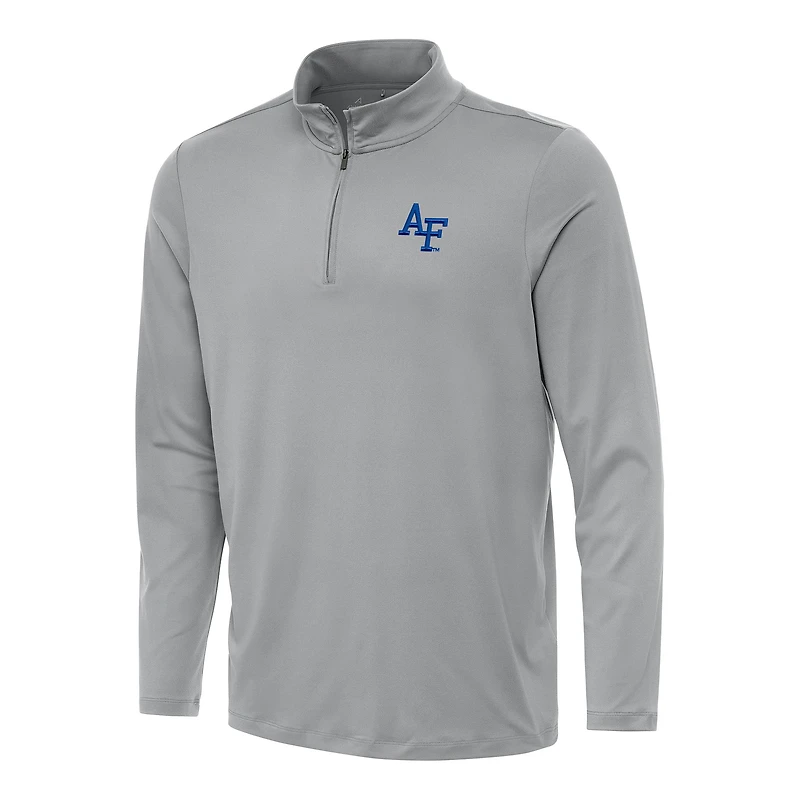 Men's Antigua Gray Air Force Falcons Reprocess Quarter-Zip Top