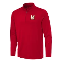Men's Antigua Red Maryland Terrapins Reprocess Quarter-Zip Top