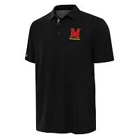 Men's Antigua Black/Gray Maryland Terrapins Era Polo