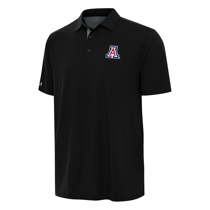 Men's Antigua Black/Gray Arizona Wildcats Era Polo