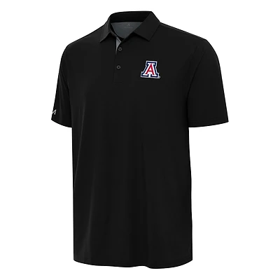 Men's Antigua Black/Gray Arizona Wildcats Era Polo