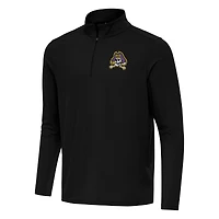 Men's Antigua Black ECU Pirates Intent Quarter-Zip Top