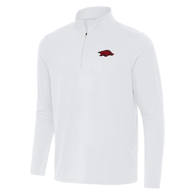 Men's Antigua Arkansas Razorbacks Intent Quarter-Zip Top