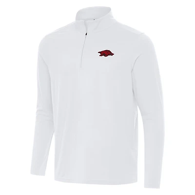 Men's Antigua Arkansas Razorbacks Intent Quarter-Zip Top