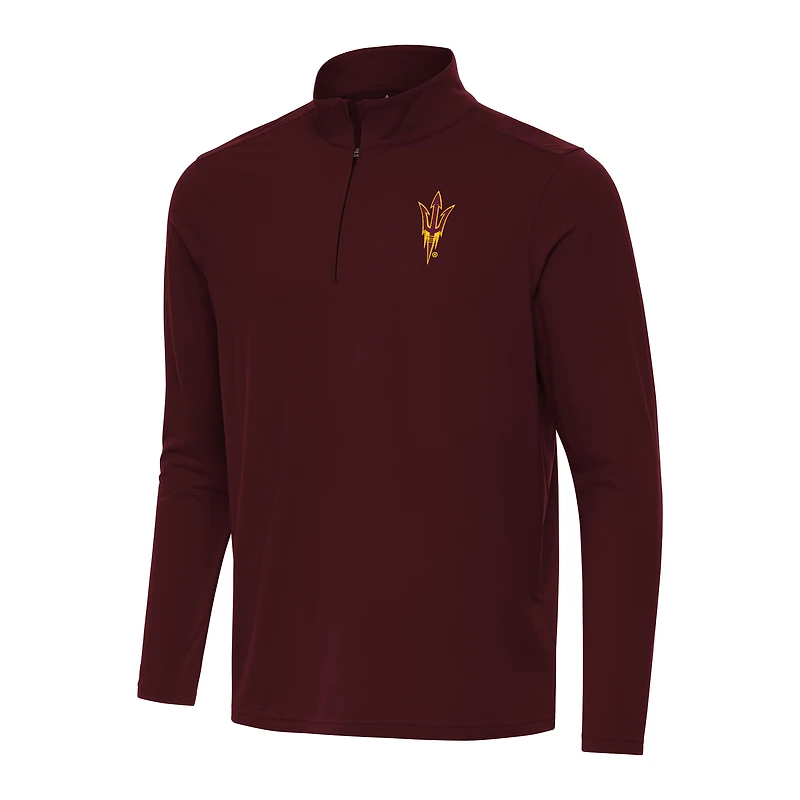 Men's Antigua Maroon Arizona State Sun Devils Intent Quarter-Zip Top
