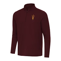 Men's Antigua Maroon Arizona State Sun Devils Intent Quarter-Zip Top
