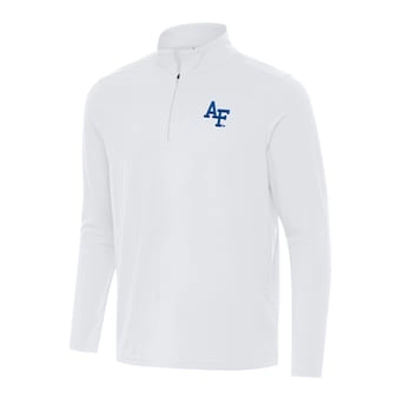 Men's Antigua White Air Force Falcons Intent Quarter-Zip Top
