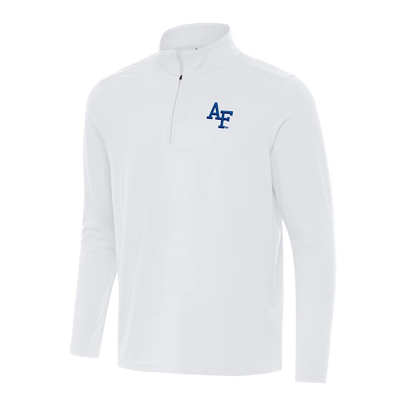 Men's Antigua White Air Force Falcons Intent Quarter-Zip Top
