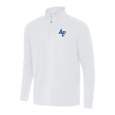 Men's Antigua White Air Force Falcons Intent Quarter-Zip Top