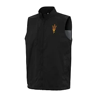 Men's Antigua  Black Arizona State Sun Devils Brisk Full-Zip Vest