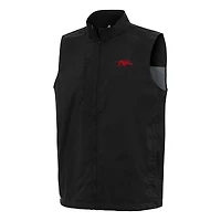 Men's Antigua  Black Arkansas Razorbacks Brisk Full-Zip Vest
